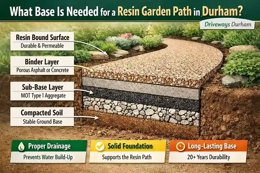 What Base Is Needed for a Resin Garden Path Durham