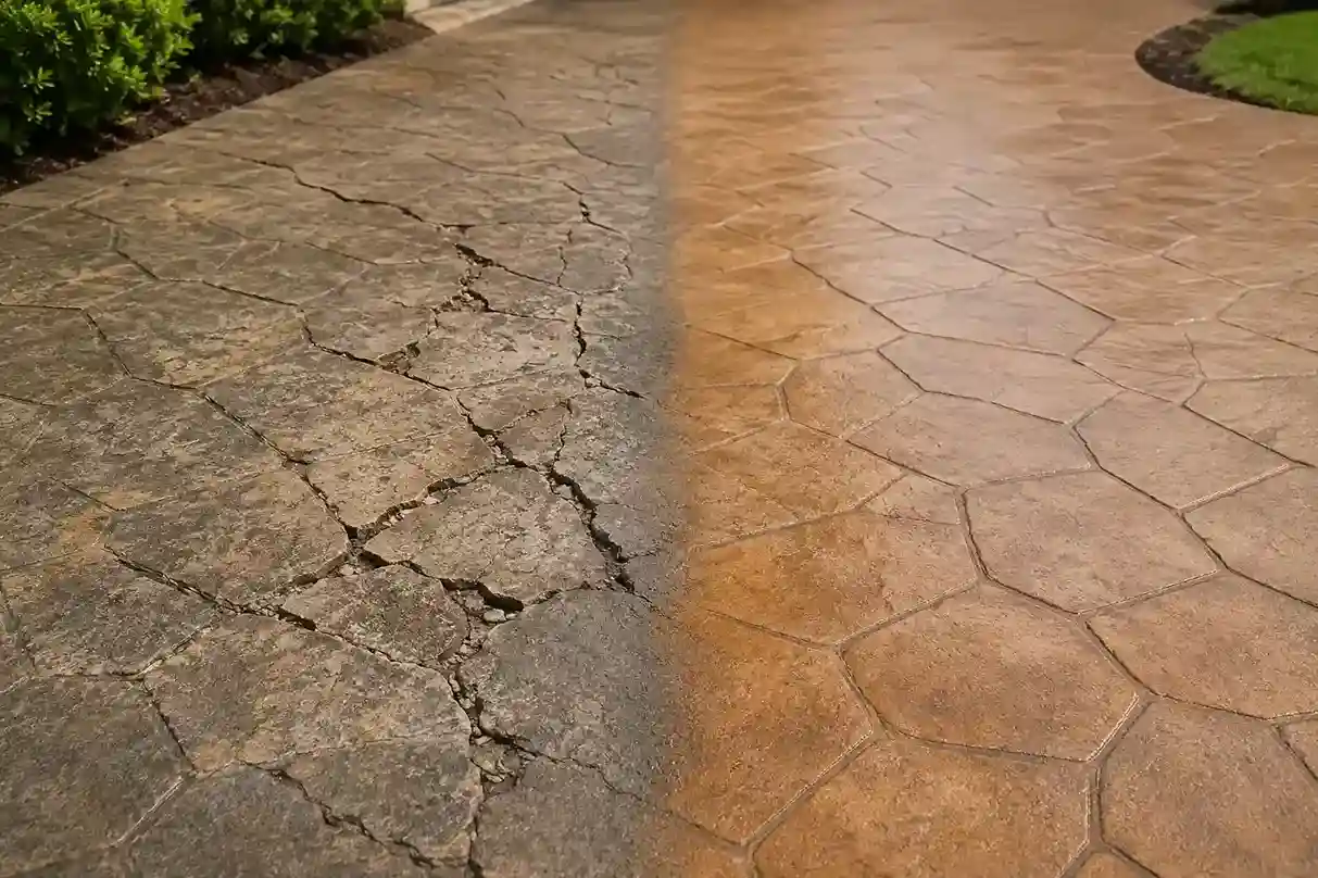 Repair Damaged Stamped Concrete in Durham