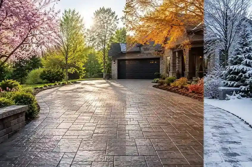 Best Time to Install a Stamped Concrete in Driveway Durham